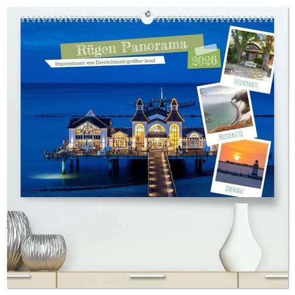 Rügen Panorama (hochwertiger Premium Wandkalender 2026 DIN A2 quer), Kunstdruck in Hochglanz