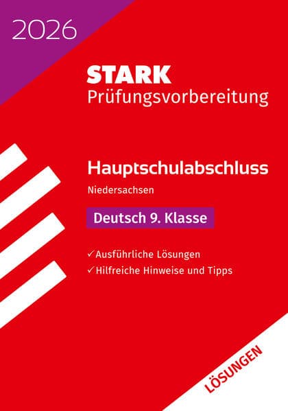 STARK Lösungen zu Deutsch 9. Klasse - Hauptschulabschluss 2026 Niedersachsen - Prüfungsvorbereitung