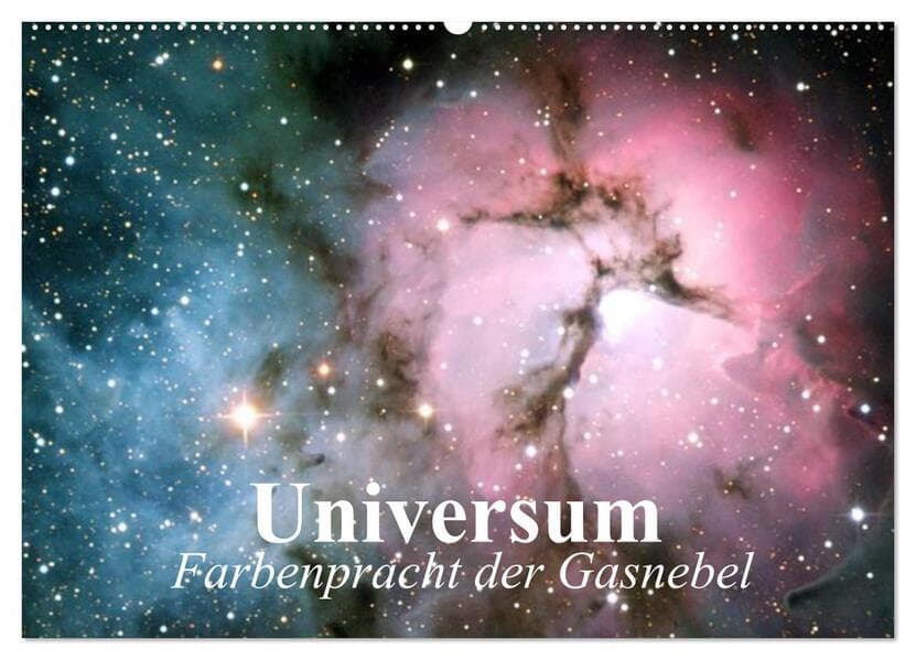 Universum. Farbenpracht der Gasnebel (Wandkalender 2026 DIN A2 quer), CALVENDO Monatskalender