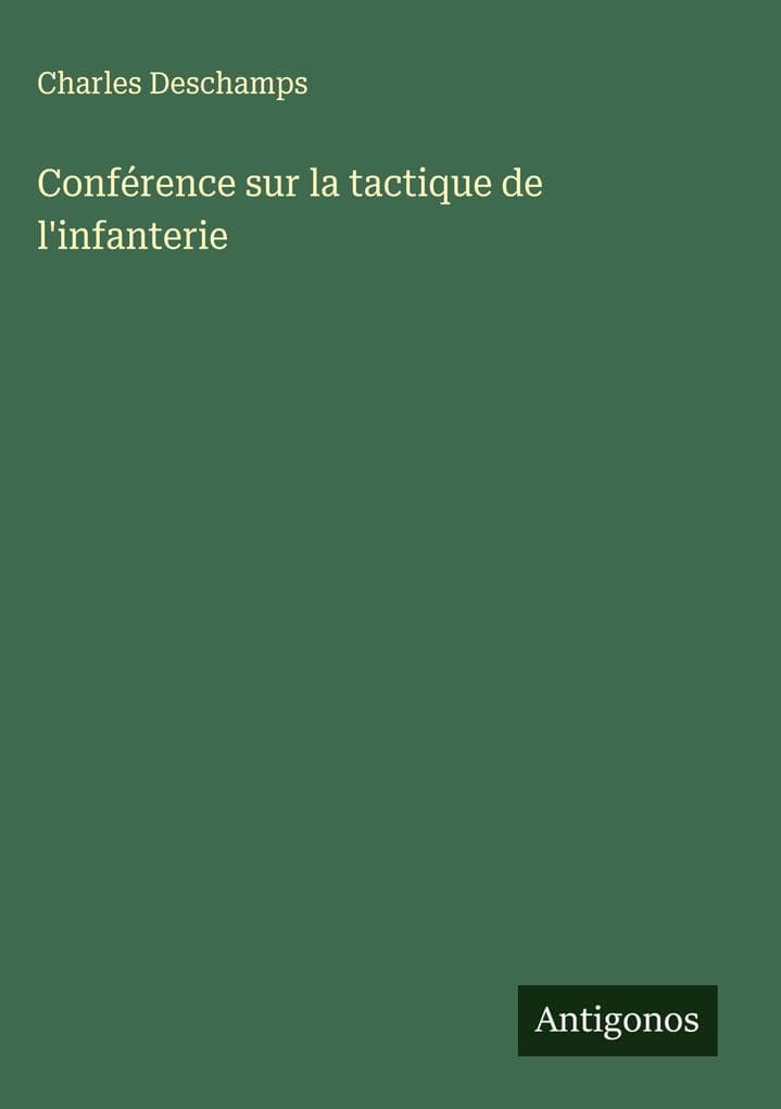 Conférence sur la tactique de l'infanterie