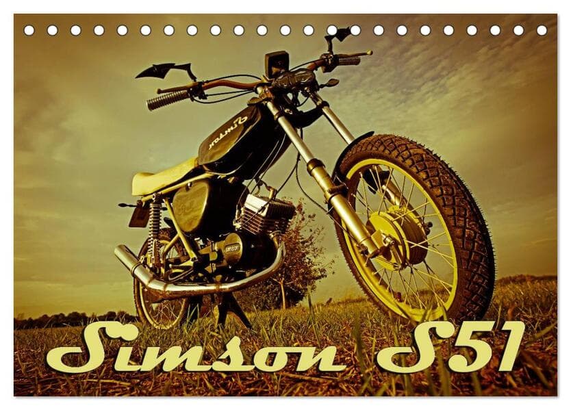 Simson S51 (Tischkalender 2026 DIN A5 quer), CALVENDO Monatskalender