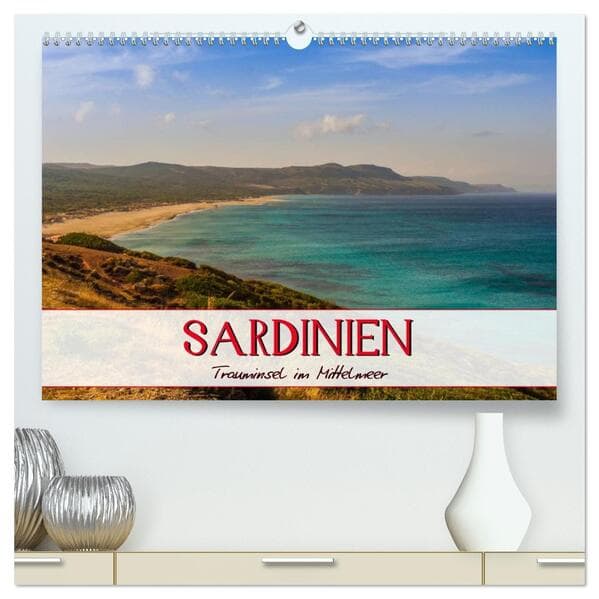 Sardinien Panoramakalender (hochwertiger Premium Wandkalender 2026 DIN A2 quer), Kunstdruck in Hochglanz