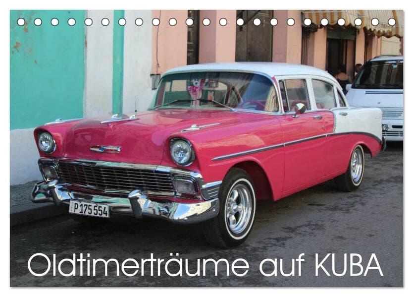 Oldtimerträume auf KUBA (Tischkalender 2026 DIN A5 quer), CALVENDO Monatskalender