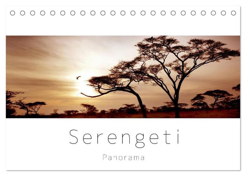 Serengeti Panorama (Tischkalender 2026 DIN A5 quer), CALVENDO Monatskalender