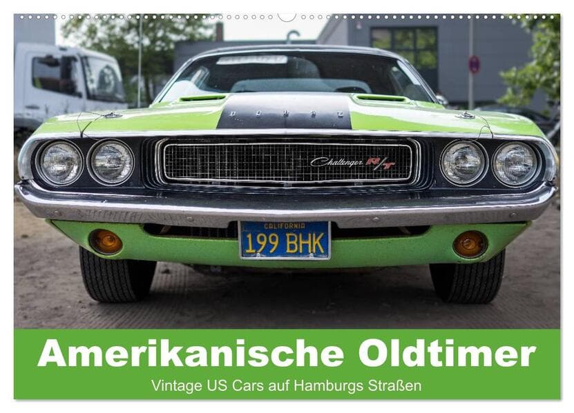 Amerikanische Oldtimer - Vintage US Cars auf Hamburgs Straßen (Wandkalender 2026 DIN A2 quer), CALVENDO Monatskalender