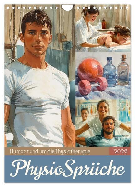 Physiosprüche (Wandkalender 2026 DIN A4 hoch), CALVENDO Monatskalender