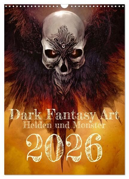 Dark Fantasy Art - Helden und Monster (Wandkalender 2026 DIN A3 hoch), CALVENDO Monatskalender