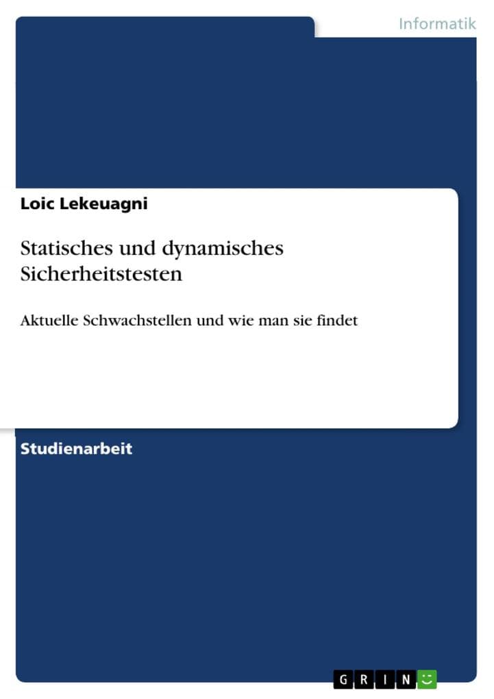 Statisches und dynamisches Sicherheitstesten
