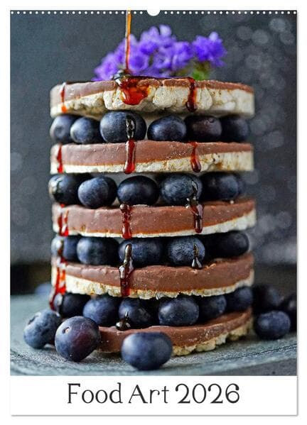 Food Art 2026 (Wandkalender 2026 DIN A2 hoch), CALVENDO Monatskalender