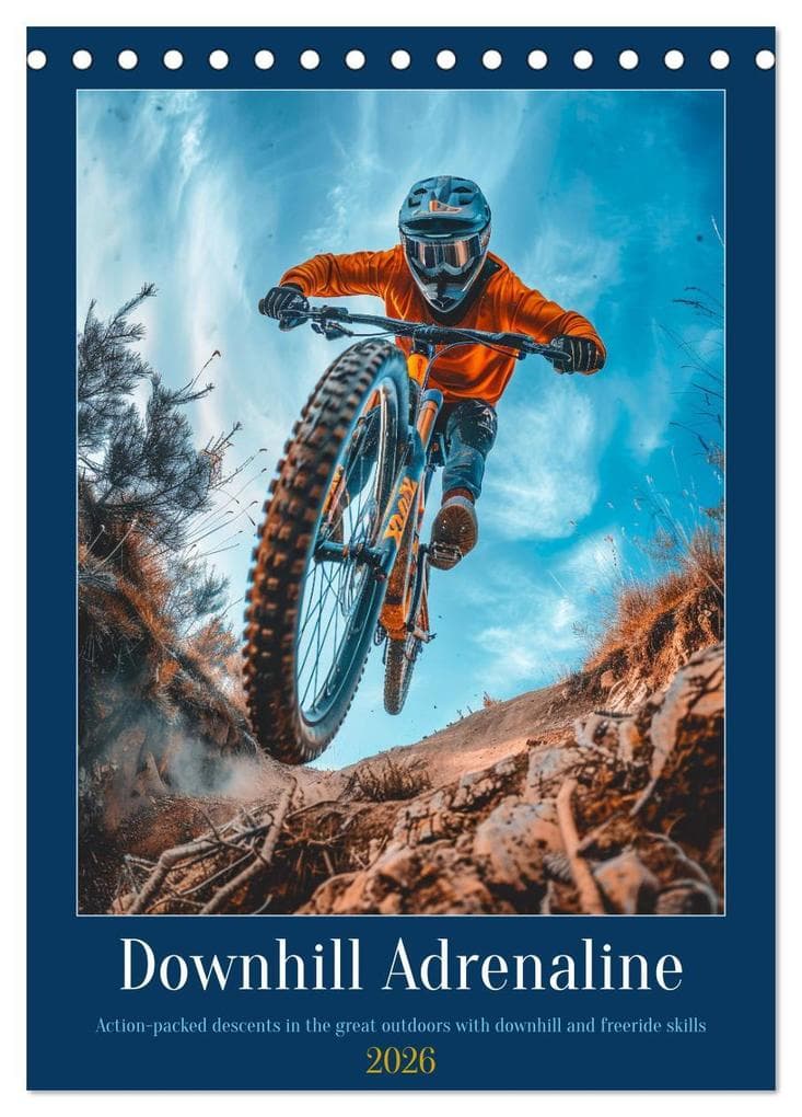 Downhill Adrenaline (Desk Calendar 2026 DIN A5 portrait), CALVENDO 12 Month DeskCalendar