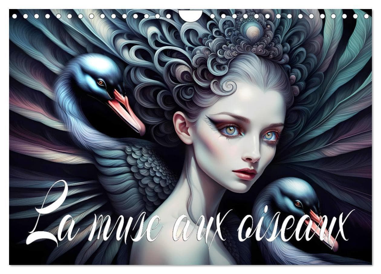 La muse aux oiseaux (Calendrier mural 2026 DIN A4 vertical), CALVENDO calendrier mensuel