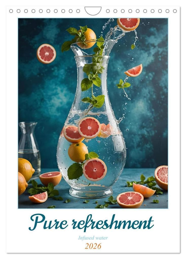 Pure refreshment - Infused water (Wall Calendar 2026 DIN A4 portrait), CALVENDO 12 Month Wall Calendar