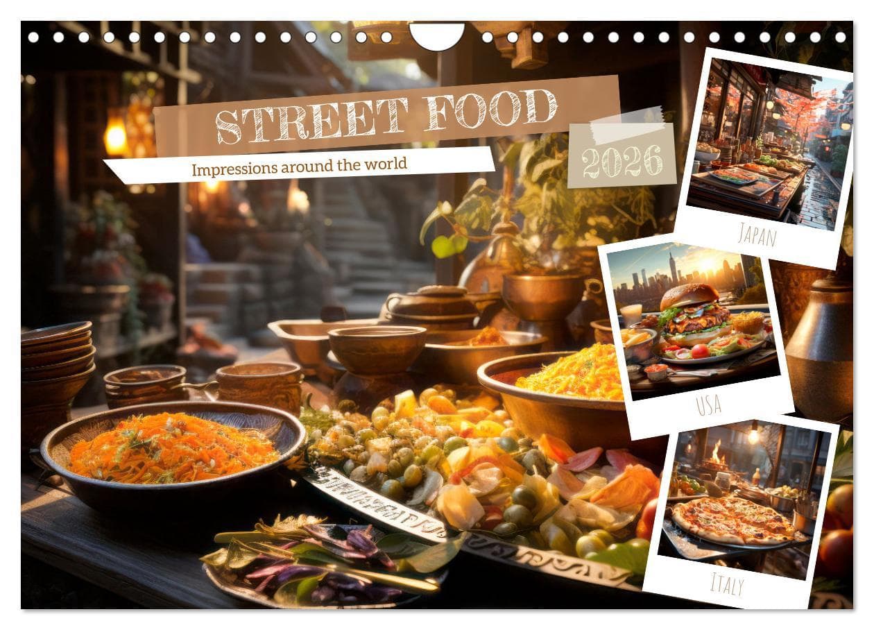 STREET FOOD Impressions around the world (Wall Calendar 2026 DIN A4 landscape), CALVENDO 12 Month Wall Calendar