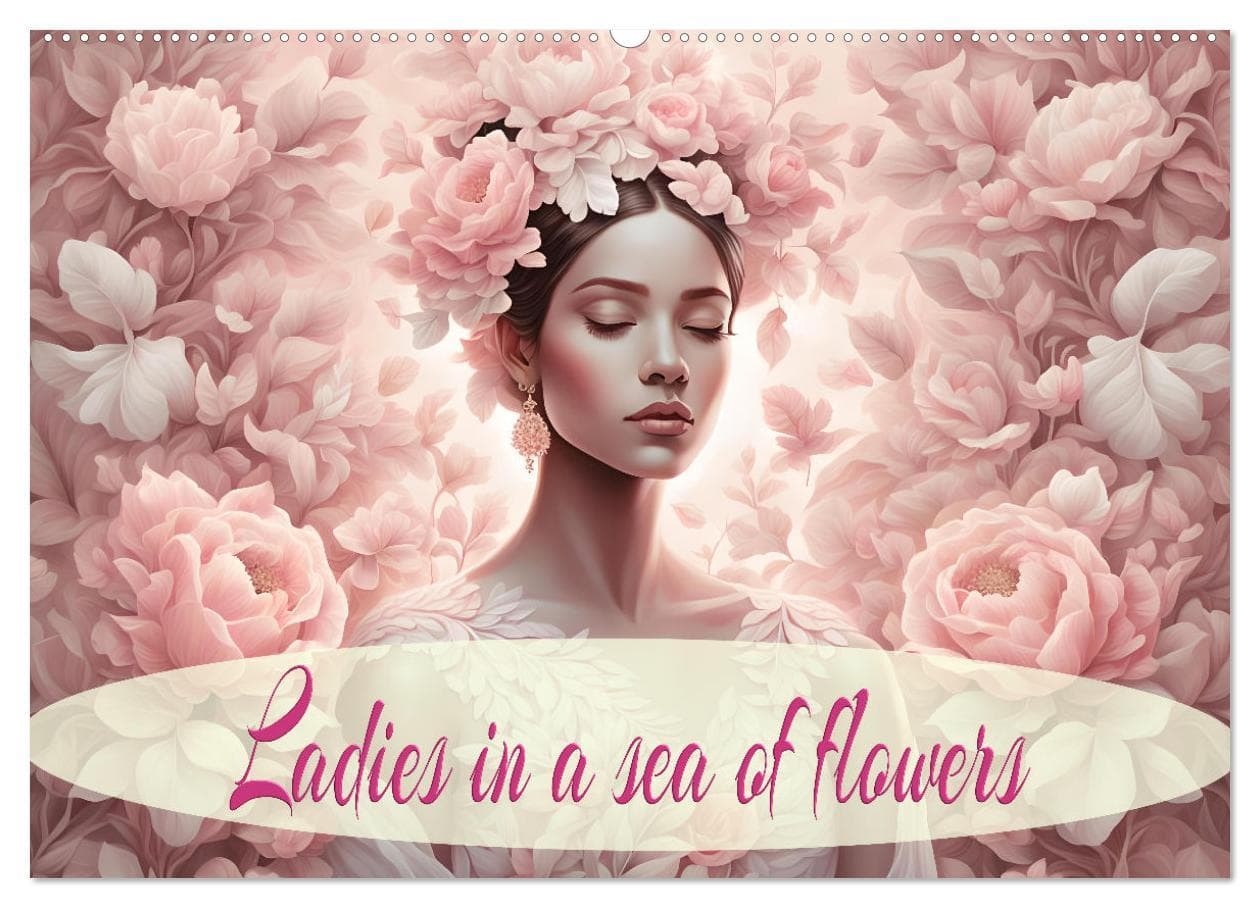 Ladies in a sea of flowers (Wall Calendar 2026 DIN A2 landscape), CALVENDO 12 Month Wall Calendar