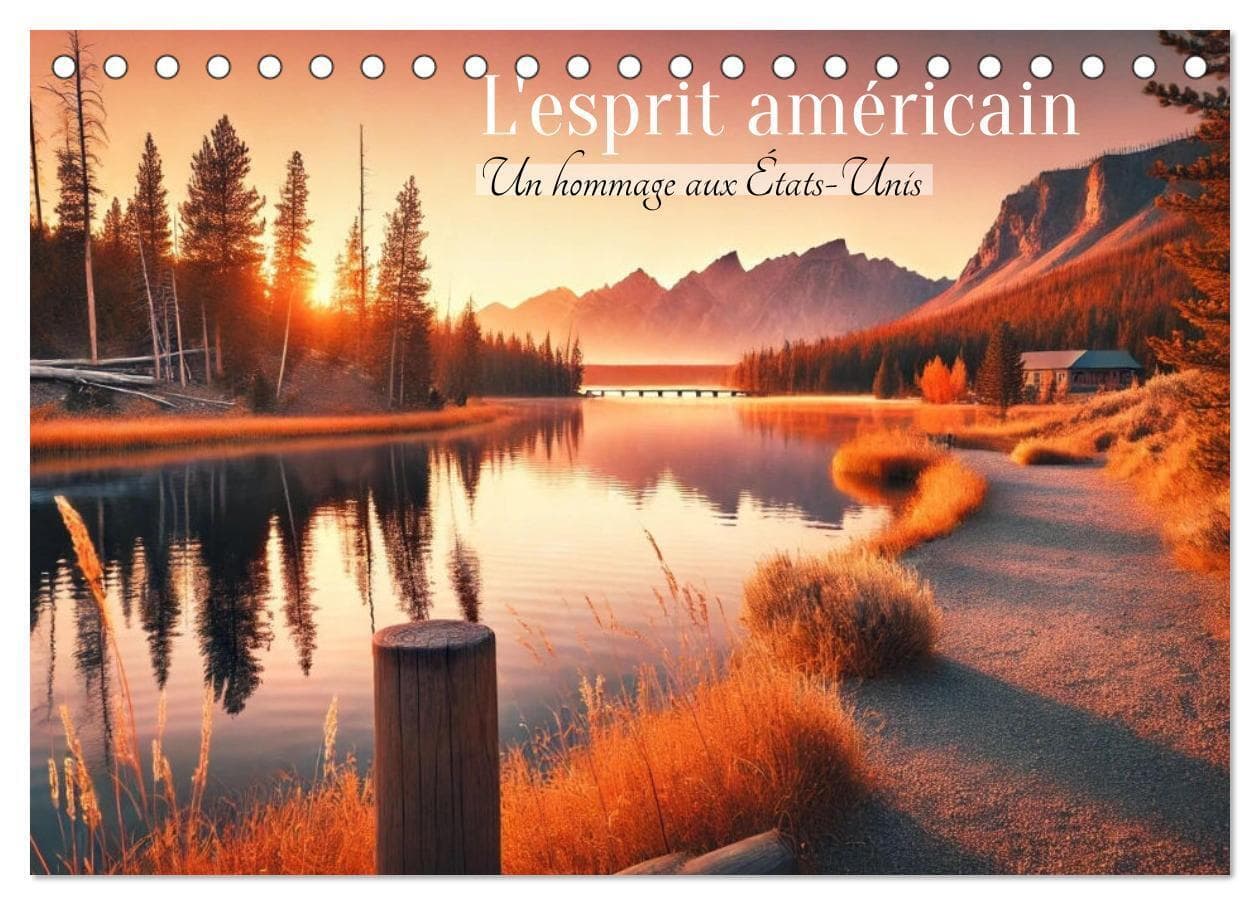 L'esprit américain - Un hommage aux États-Unis. (Calendrier de bureau 2026 DIN A5 vertical), CALVENDO calendrier mensuel