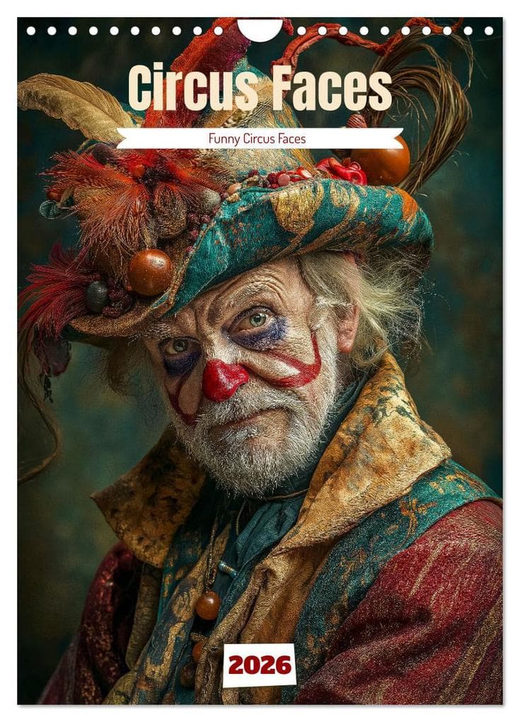 Circus Faces (Wall Calendar 2026 DIN A4 portrait), CALVENDO 12 Month Wall Calendar