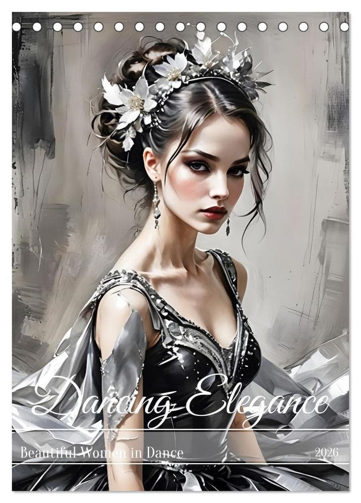 Dancing Elegance (Desk Calendar 2026 DIN A5 portrait), CALVENDO 12 Month DeskCalendar
