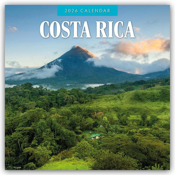 Costa Rica 2026 Square Wall Calendar