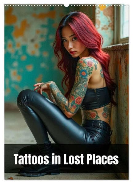 Tattoos in Lost Places (Wandkalender 2026 DIN A2 hoch), CALVENDO Monatskalender