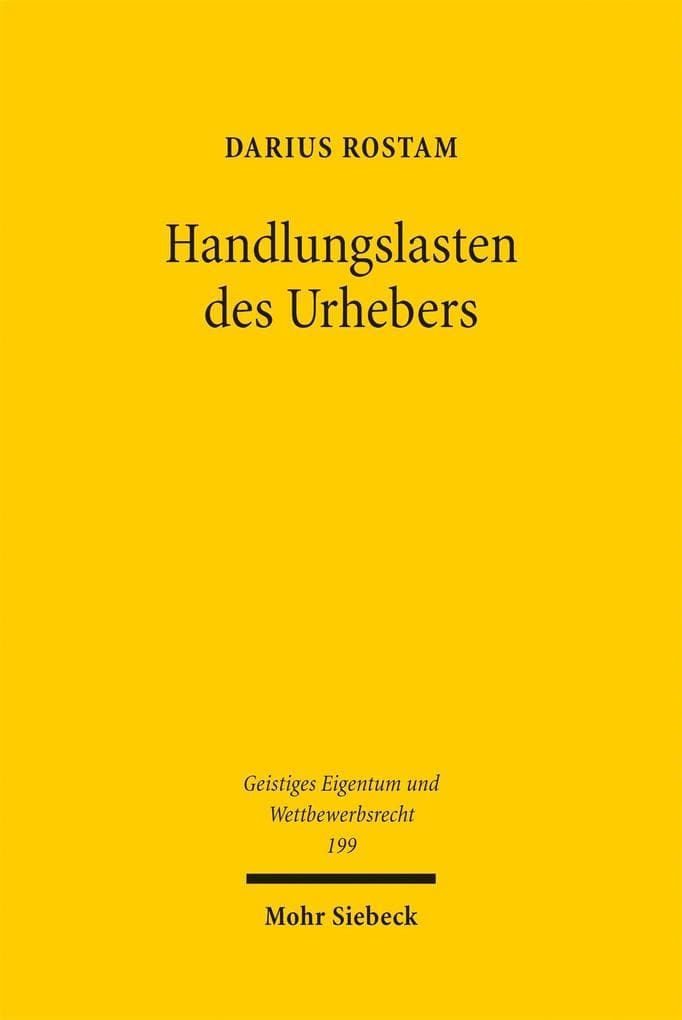 Handlungslasten des Urhebers