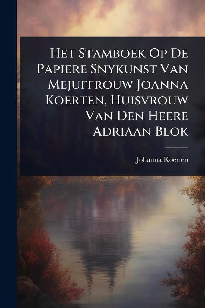 Het Stamboek Op De Papiere Snykunst Van Mejuffrouw Joanna Koerten, Huisvrouw Van Den Heere Adriaan Blok