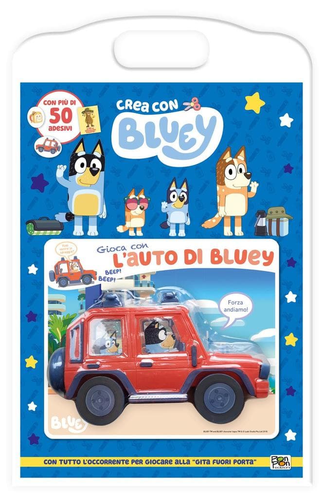 Gioca con l'auto di Bluey. Crea con Bluey