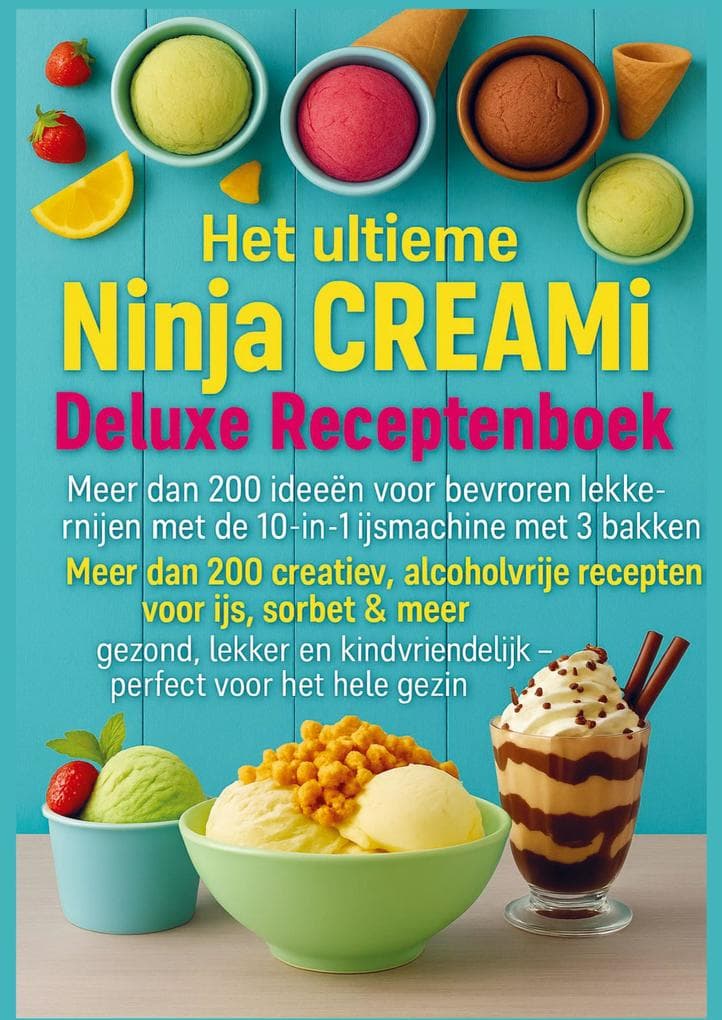 Het ultieme Ninja CREAMi Deluxe Receptenboek - meer dan 200 ideeën voor bevroren lekkernijen met de 10-in-1 ijsmachine met 3 bakken