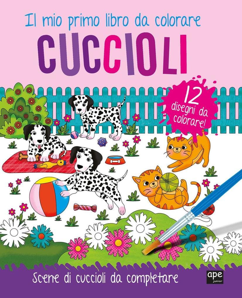 Cuccioli. Il mio primo libro da colorare. Scene di cuccioli da colorare