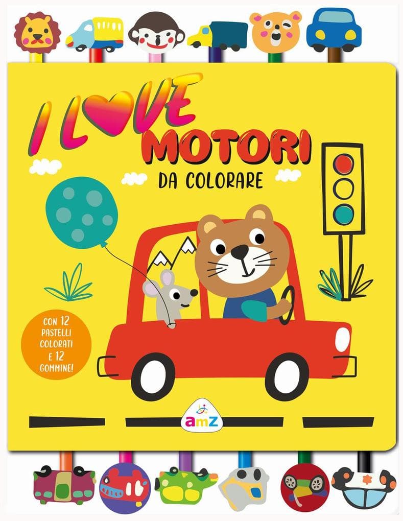 I love motori da colorare