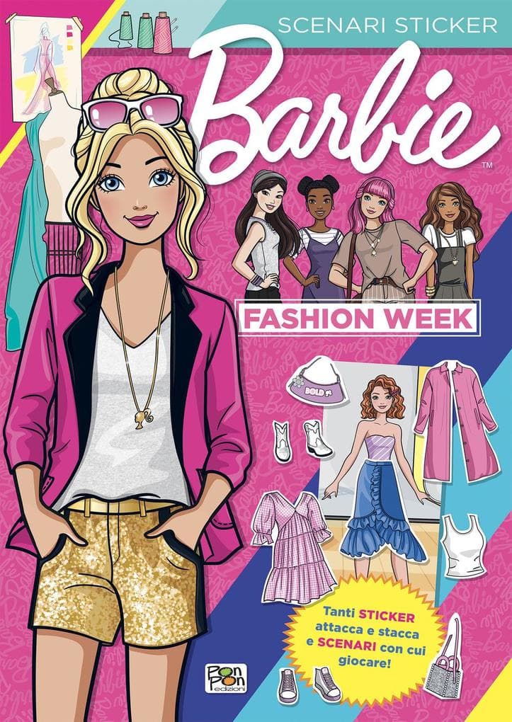 Fashion week. Barbie. Scenari sticker