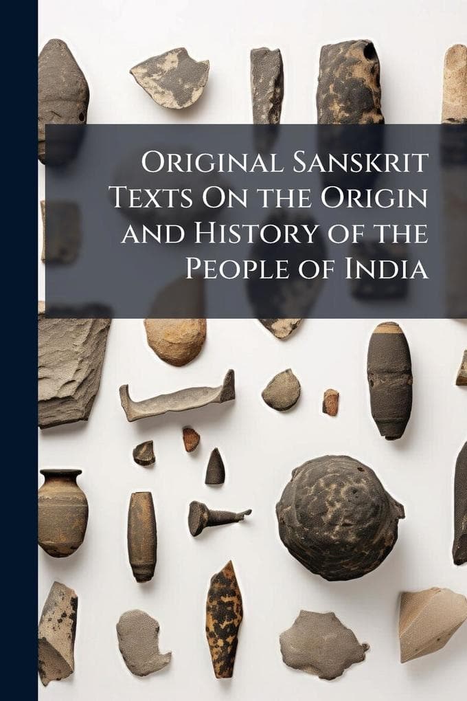 Original Sanskrit Texts On the Origin and History of the People of India