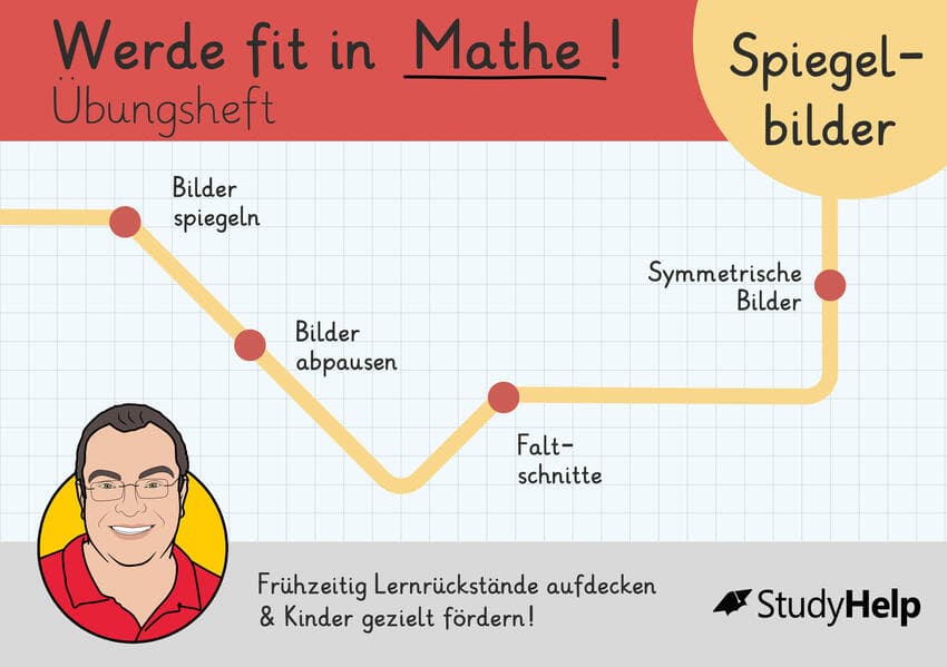 Werde fit in Mathe - Spiegelbilder: Übungsheft für die 2. Klasse