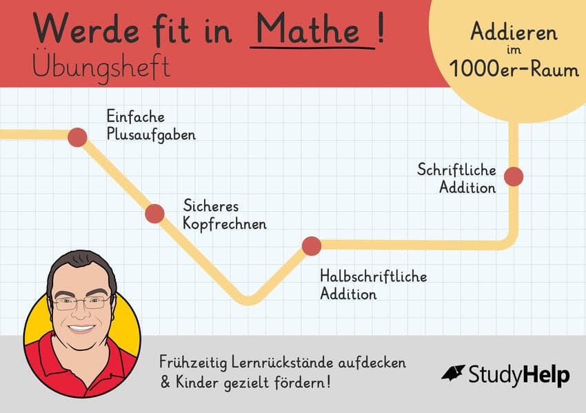 Werde fit in Mathe - Addition bis 1000: Übungsheft für die 3. Klasse