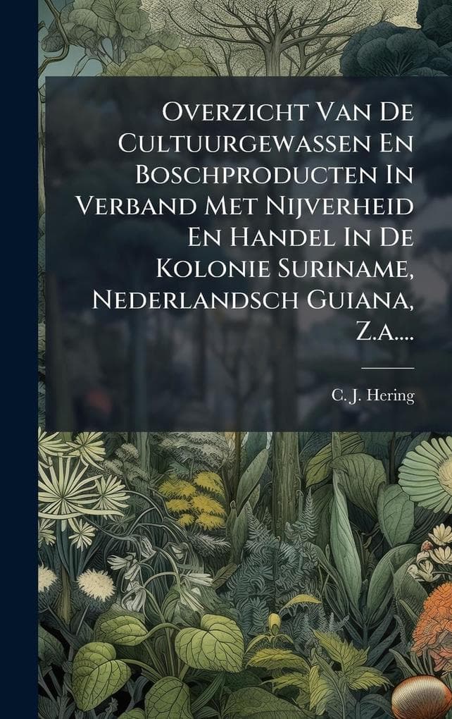 Overzicht Van De Cultuurgewassen En Boschproducten In Verband Met Nijverheid En Handel In De Kolonie Suriname, Nederlandsch Guiana, Z.a....
