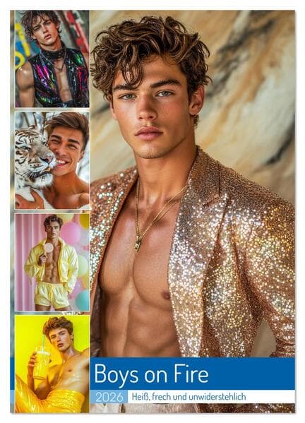 Boys on Fire (Wandkalender 2026 DIN A3 hoch), CALVENDO Monatskalender