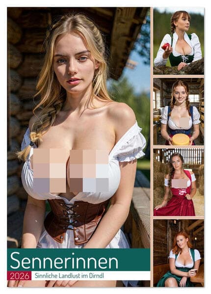 Sennerinnen (Tischkalender 2026 DIN A5 hoch), CALVENDO Monatskalender