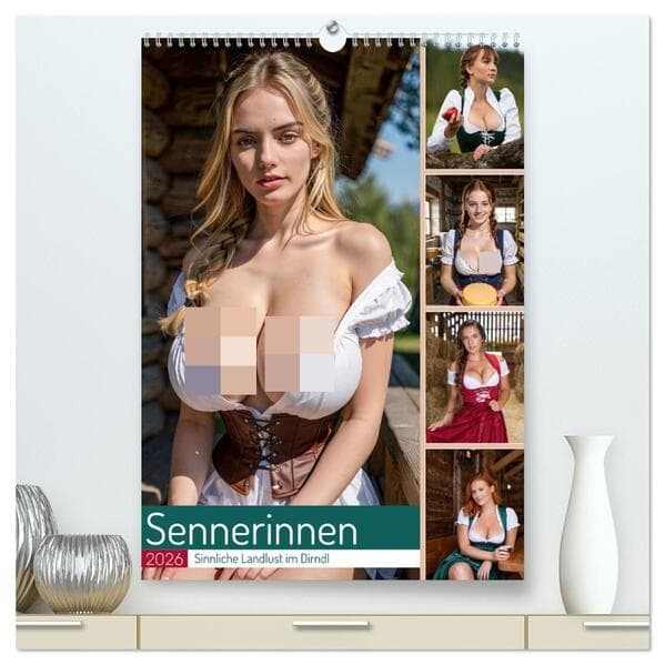 Sennerinnen (hochwertiger Premium Wandkalender 2026 DIN A2 hoch), Kunstdruck in Hochglanz