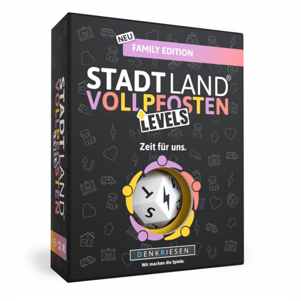 DENKRIESEN - Stadt Land Vollpfosten® Family Edition - "Zeit für uns." | Levels