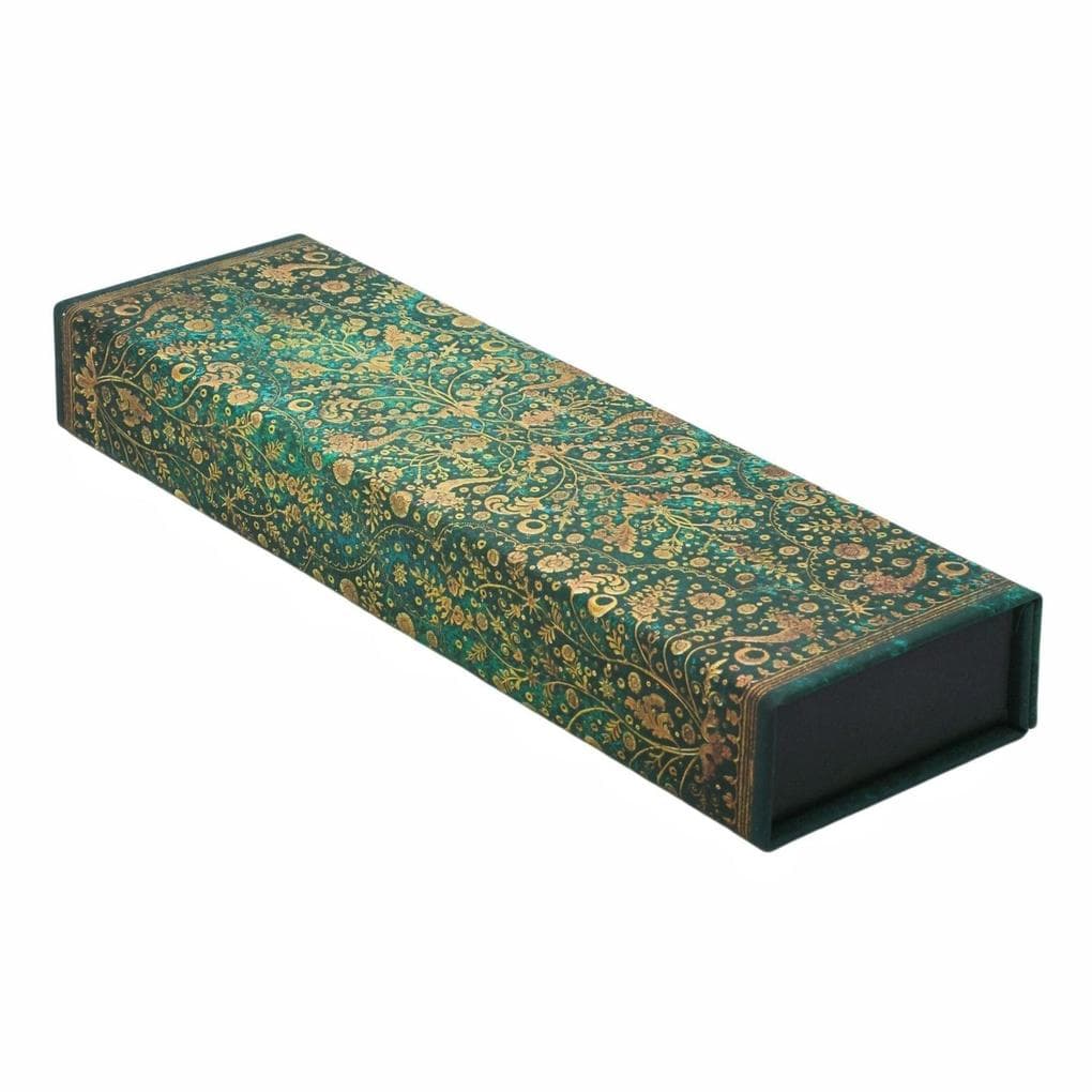 Emerald Flower (Nature's Grace) Pencil Case (Wrap Closure)