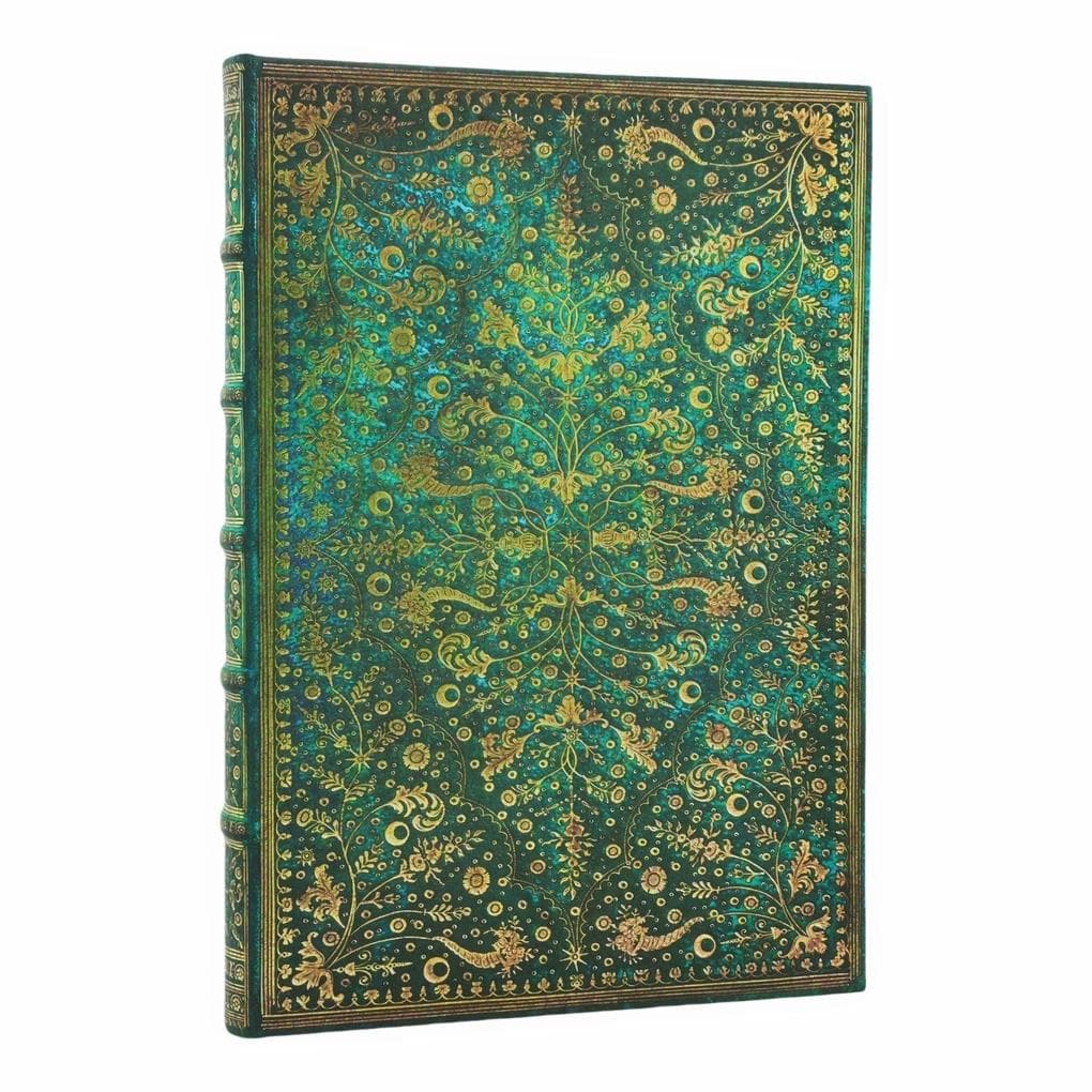 Emerald Flower (Nature's Grace) Grande Unlined Hardcover Journal (Elastic Band Closure)