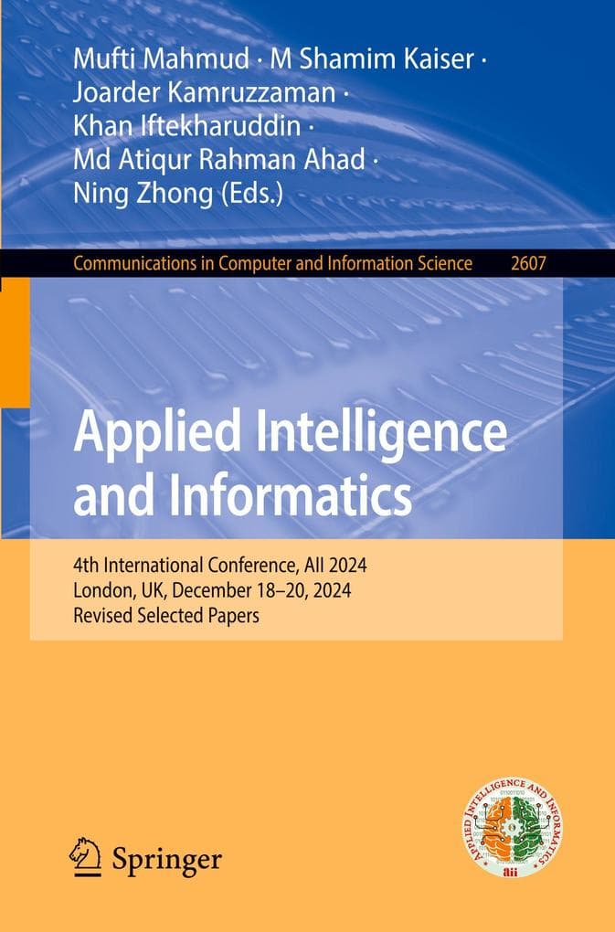 Applied Intelligence and Informatics