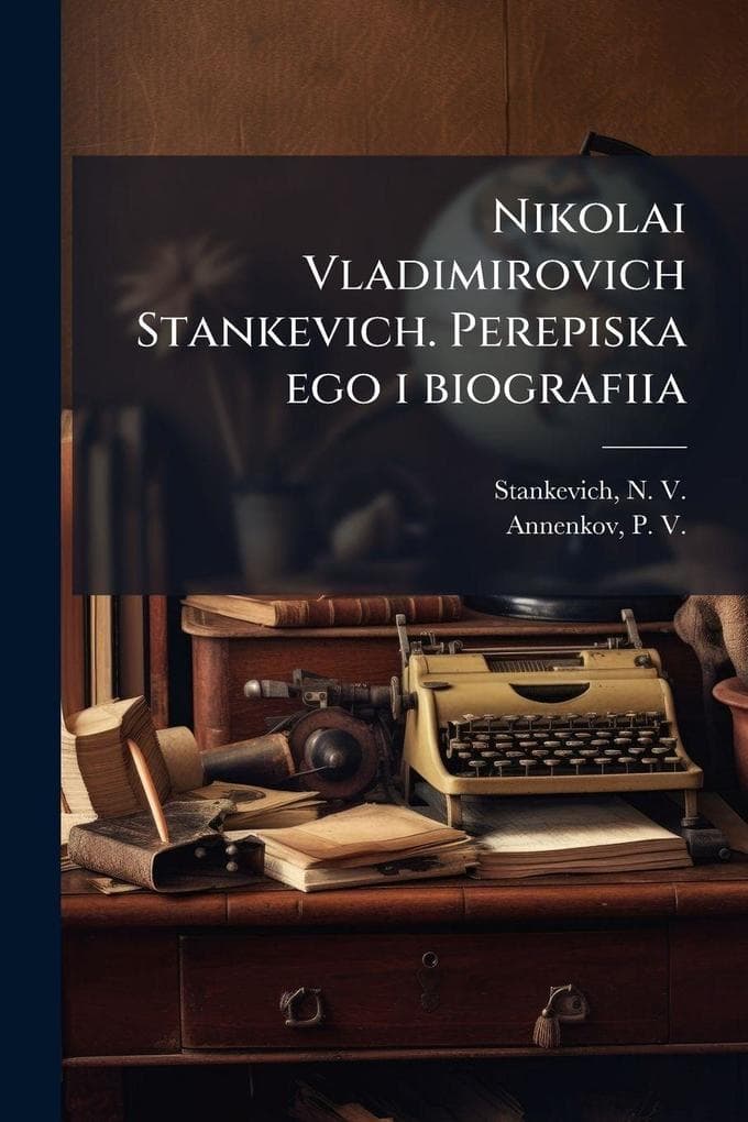 Nikolai Vladimirovich Stankevich. Perepiska ego i biografiia