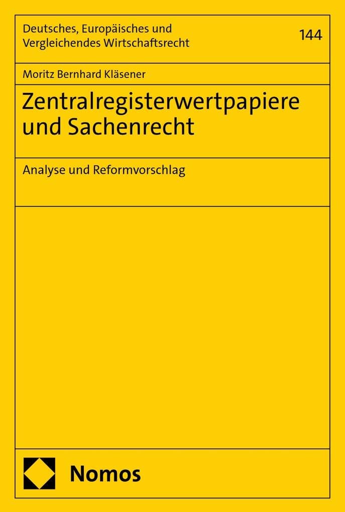 Zentralregisterwertpapiere und Sachenrecht