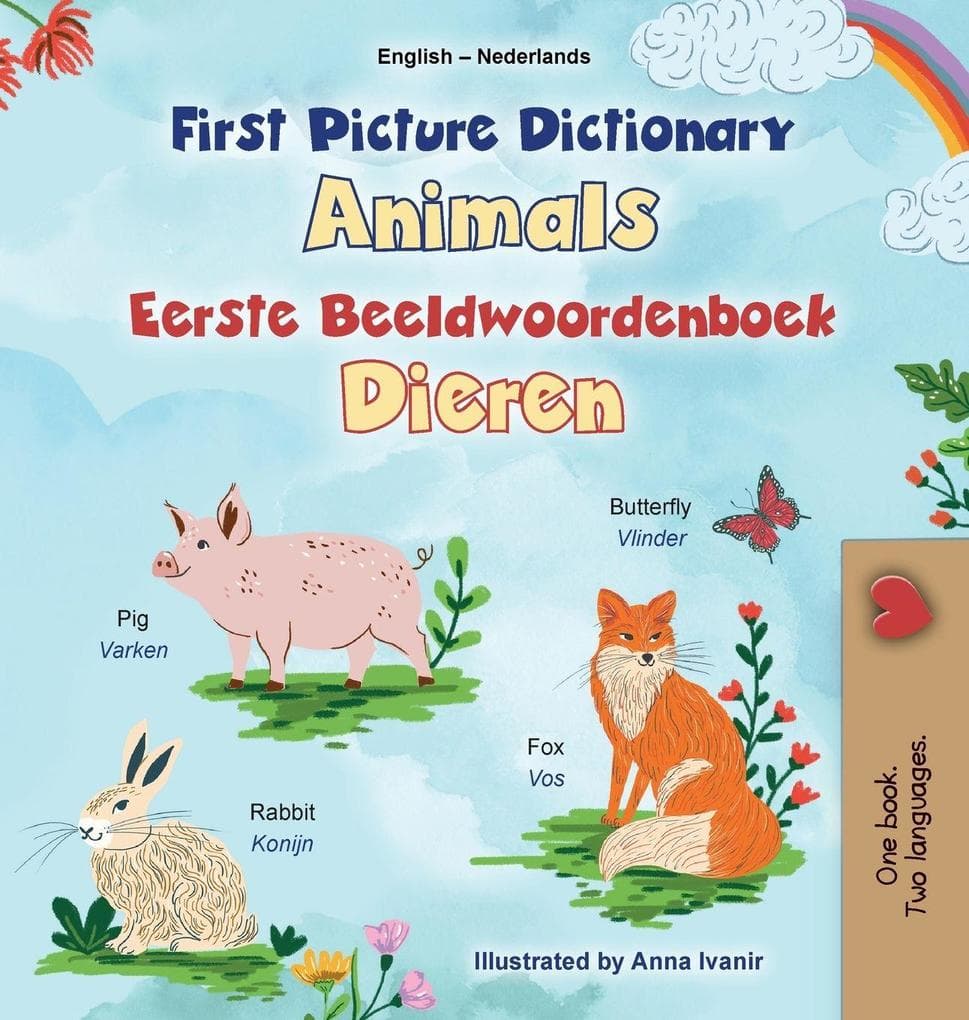 First Picture Dictionary - Animals (English Dutch Bilingual Children's Book)