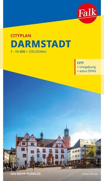 Falk Cityplan Darmstadt 1:15.000