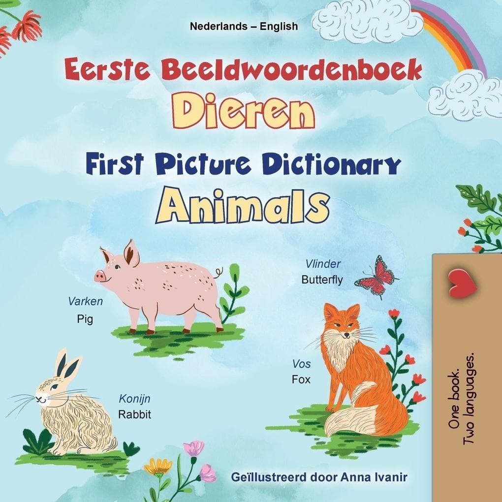 First Picture Dictionary - Animals (Dutch English Bilingual Children's Book)