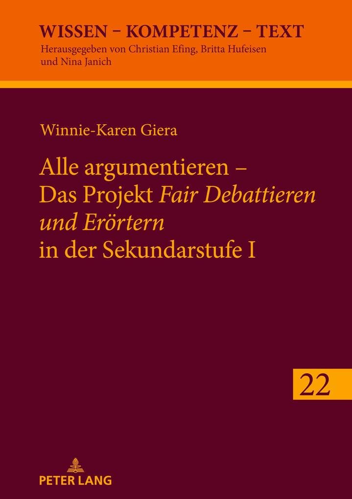 Alle argumentieren - Das Projekt 'Fair Debattieren und Erörtern' in der Sekundarstufe I