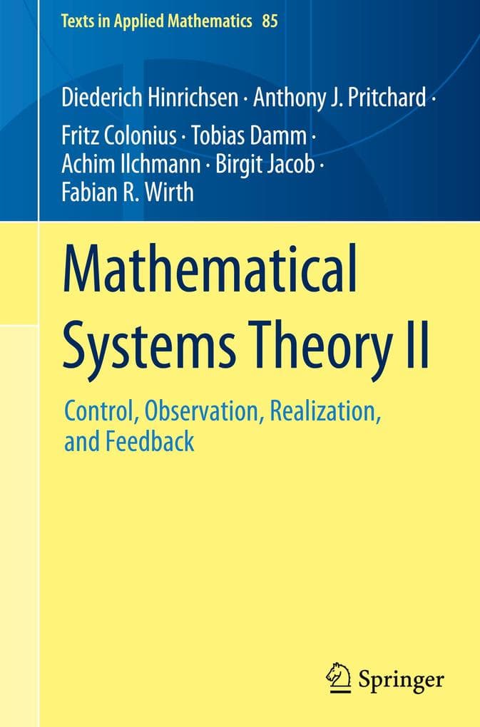 Mathematical Systems Theory II