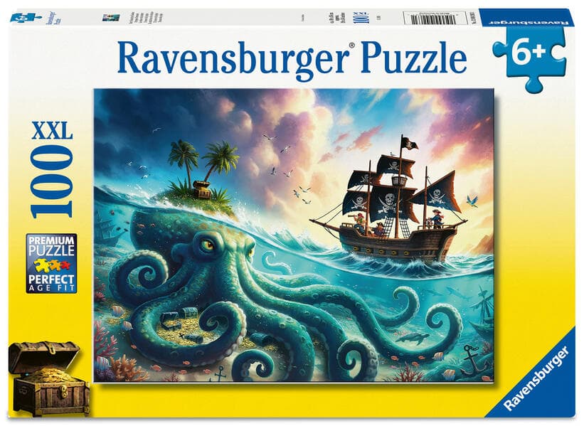 Kinderpuzzle 100 XXL Teile - Der Schatz des Kraken