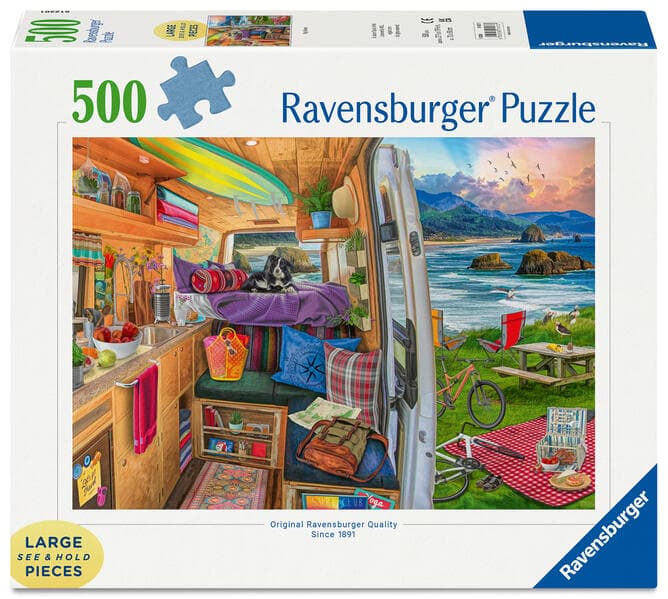 Erwachsenenpuzzle 500 Large Pieces - Beim Camping